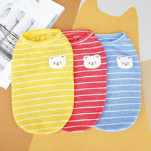 Load image into Gallery viewer, Summer Pet Dog Vests Sleeveless T-shirts Stripe Pattern Clothes For Dogs Or Cats Puppy Pet shirt Cute Summer Pets Products
