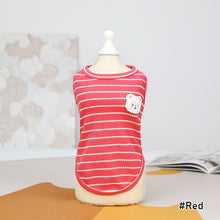 Load image into Gallery viewer, Summer Pet Dog Vests Sleeveless T-shirts Stripe Pattern Clothes For Dogs Or Cats Puppy Pet shirt Cute Summer Pets Products

