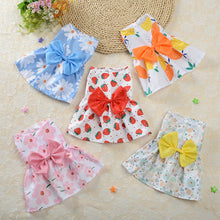 Load image into Gallery viewer, Summer Dog Bowknot Dress Pet Skirts Pet Clothes Comfortable Soft Puppuy Dogs Cats Vest Dress Pet Clothes
