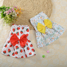 Load image into Gallery viewer, Summer Dog Bowknot Dress Pet Skirts Pet Clothes Comfortable Soft Puppuy Dogs Cats Vest Dress Pet Clothes
