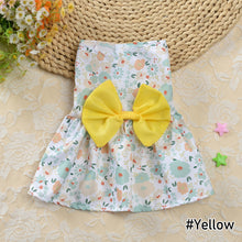 Load image into Gallery viewer, Summer Dog Bowknot Dress Pet Skirts Pet Clothes Comfortable Soft Puppuy Dogs Cats Vest Dress Pet Clothes
