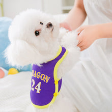 Load image into Gallery viewer, Summer Breathable Pet Mesh Vest Basketball Jersey Basketball Team Print Puppy Dog Hoodie Clothing Cat T-Shirt Sport Shirt Quick-drying Pet Clothes
