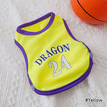 Load image into Gallery viewer, Summer Breathable Pet Mesh Vest Basketball Jersey Basketball Team Print Puppy Dog Hoodie Clothing Cat T-Shirt Sport Shirt Quick-drying Pet Clothes
