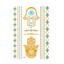 Load image into Gallery viewer, Hot Stamping Waterproof Tattoo Stickers Temporary Body Art Creative Tattoo Sticker Dream Catcher Wings Men Full Skull Totem Tattoo
