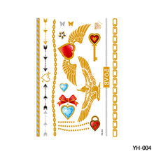 Load image into Gallery viewer, Hot Stamping Waterproof Tattoo Stickers Temporary Body Art Creative Tattoo Sticker Dream Catcher Wings Men Full Skull Totem Tattoo
