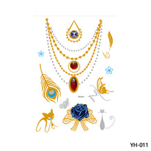 Load image into Gallery viewer, Hot Stamping Waterproof Tattoo Stickers Temporary Body Art Creative Tattoo Sticker Dream Catcher Wings Men Full Skull Totem Tattoo
