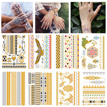 Load image into Gallery viewer, Hot Stamping Waterproof Tattoo Stickers Temporary Body Art Creative Tattoo Sticker Dream Catcher Wings Men Full Skull Totem Tattoo
