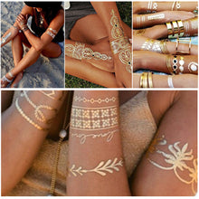 Load image into Gallery viewer, Hot Stamping Waterproof Tattoo Stickers Temporary Body Art Creative Tattoo Sticker Dream Catcher Wings Men Full Skull Totem Tattoo
