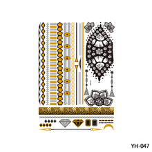 Load image into Gallery viewer, Hot Stamping Waterproof Tattoo Stickers Temporary Body Art Creative Tattoo Sticker Dream Catcher Wings Men Full Skull Totem Tattoo
