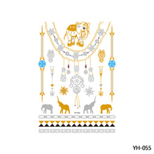 Load image into Gallery viewer, Hot Stamping Waterproof Tattoo Stickers Temporary Body Art Creative Tattoo Sticker Dream Catcher Wings Men Full Skull Totem Tattoo
