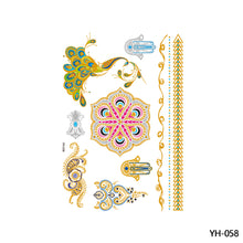 Load image into Gallery viewer, Hot Stamping Waterproof Tattoo Stickers Temporary Body Art Creative Tattoo Sticker Dream Catcher Wings Men Full Skull Totem Tattoo
