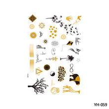 Load image into Gallery viewer, Hot Stamping Waterproof Tattoo Stickers Temporary Body Art Creative Tattoo Sticker Dream Catcher Wings Men Full Skull Totem Tattoo
