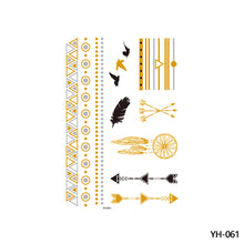 Load image into Gallery viewer, Hot Stamping Waterproof Tattoo Stickers Temporary Body Art Creative Tattoo Sticker Dream Catcher Wings Men Full Skull Totem Tattoo
