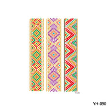 Load image into Gallery viewer, Waterproof Bronzing Tattoo Stickers Hot Silver Metal Tattoo Stickers Dream Catcher Wings Men Full Skull Totem Tattoo Sticker
