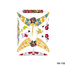 Load image into Gallery viewer, Waterproof Bronzing Tattoo Stickers Hot Silver Metal Tattoo Stickers Dream Catcher Wings Men Full Skull Totem Tattoo Sticker
