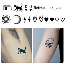 Load image into Gallery viewer, Herbal Tattoo Stickers Cute Cat Cartoon Men and Women Waterproof Durable Sexy Collarbone Arm Not Reflective Tattoo Sticker
