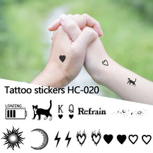Load image into Gallery viewer, Herbal Tattoo Stickers Cute Cat Cartoon Men and Women Waterproof Durable Sexy Collarbone Arm Not Reflective Tattoo Sticker
