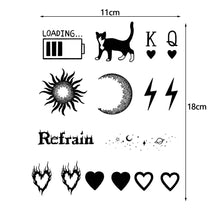 Load image into Gallery viewer, Herbal Tattoo Stickers Cute Cat Cartoon Men and Women Waterproof Durable Sexy Collarbone Arm Not Reflective Tattoo Sticker
