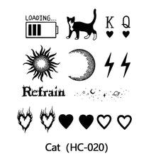 Load image into Gallery viewer, Herbal Tattoo Stickers Cute Cat Cartoon Men and Women Waterproof Durable Sexy Collarbone Arm Not Reflective Tattoo Sticker
