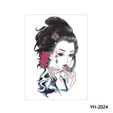 Load image into Gallery viewer, Arm Wolf Head Condor Rich Fish Qinglong Geisha Tattoo Stickers Big Flower Arm Tattoo Stickers Totem Tattoo Stickers
