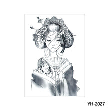 Load image into Gallery viewer, Arm Wolf Head Condor Rich Fish Qinglong Geisha Tattoo Stickers Big Flower Arm Tattoo Stickers Totem Tattoo Stickers
