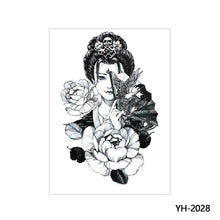 Load image into Gallery viewer, Arm Wolf Head Condor Rich Fish Qinglong Geisha Tattoo Stickers Big Flower Arm Tattoo Stickers Totem Tattoo Stickers
