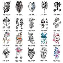Load image into Gallery viewer, Arm Sleeve Tattoo Waterproof Temporary Body Art Creative Tattoo Sticker Lion Wild Wolf Tiger Men Full Skull Totem Tattoo Stickers
