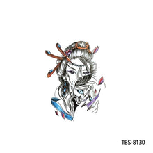 Load image into Gallery viewer, Arm Sleeve Tattoo Waterproof Temporary Body Art Creative Tattoo Sticker Rose Colorful Men Full Skull Totem Tattoo Stickers
