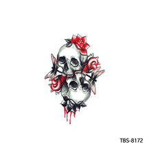 Load image into Gallery viewer, Creative Arm Sleeve Tattoo Temporary Body Art Tattoo Sticker Waterproof Rose Colorful Men Full Skull Totem Tattoo Stickers
