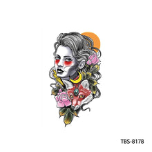 Load image into Gallery viewer, Creative Arm Sleeve Tattoo Temporary Body Art Tattoo Sticker Waterproof Rose Colorful Men Full Skull Totem Tattoo Stickers
