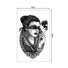 Load image into Gallery viewer, Flower Arm Tattoo Stickers Animal Simulation Tattoo Stickers Men Lion Wild Wolf Tiger Full Skull Totem Tattoo Stickers
