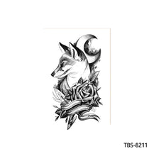 Load image into Gallery viewer, Flower Arm Tattoo Stickers Animal Simulation Tattoo Stickers Men Lion Wild Wolf Tiger Full Skull Totem Tattoo Stickers
