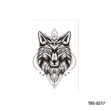 Load image into Gallery viewer, Flower Arm Tattoo Stickers Animal Simulation Tattoo Stickers Men Lion Wild Wolf Tiger Full Skull Totem Tattoo Stickers

