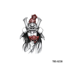 Load image into Gallery viewer, Flower Arm Tattoo Stickers Animal Simulation Tattoo Stickers Men Lion Wild Wolf Tiger Full Skull Totem Tattoo Stickers
