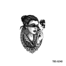 Load image into Gallery viewer, Flower Arm Tattoo Stickers Animal Simulation Tattoo Stickers Men Lion Wild Wolf Tiger Full Skull Totem Tattoo Stickers

