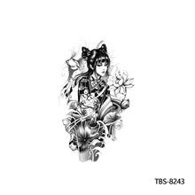 Load image into Gallery viewer, Flower Arm Tattoo Stickers Animal Simulation Tattoo Stickers Men Lion Wild Wolf Tiger Full Skull Totem Tattoo Stickers
