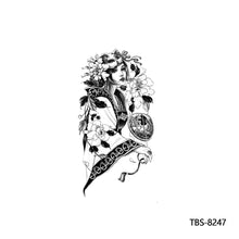 Load image into Gallery viewer, Flower Arm Tattoo Stickers Animal Simulation Tattoo Stickers Men Lion Wild Wolf Tiger Full Skull Totem Tattoo Stickers
