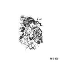 Load image into Gallery viewer, Creative Flower Arm Tattoo Stickers Animal Simulation Tattoo Stickers Men Lion Wild Wolf Tiger Full Skull Totem Tattoo Stickers
