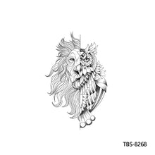 Load image into Gallery viewer, Creative Flower Arm Tattoo Stickers Animal Simulation Tattoo Stickers Men Lion Wild Wolf Tiger Full Skull Totem Tattoo Stickers
