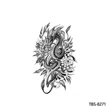 Load image into Gallery viewer, Creative Flower Arm Tattoo Stickers Animal Simulation Tattoo Stickers Men Lion Wild Wolf Tiger Full Skull Totem Tattoo Stickers
