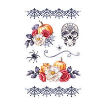 Load image into Gallery viewer, Creative Flower Arm Tattoo Stickers Sketch Flower Skull Tattoo Stickers Men Lion Wild Wolf Tiger Full Skull Totem Tattoo Stickers
