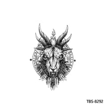 Load image into Gallery viewer, Creative Flower Arm Tattoo Stickers Sketch Flower Skull Tattoo Stickers Men Lion Wild Wolf Tiger Full Skull Totem Tattoo Stickers
