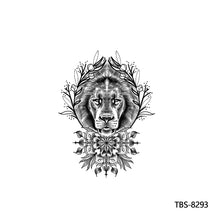 Load image into Gallery viewer, Creative Flower Arm Tattoo Stickers Sketch Flower Skull Tattoo Stickers Men Lion Wild Wolf Tiger Full Skull Totem Tattoo Stickers
