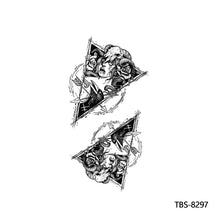 Load image into Gallery viewer, Creative Flower Arm Tattoo Stickers Sketch Flower Skull Tattoo Stickers Men Lion Wild Wolf Tiger Full Skull Totem Tattoo Stickers
