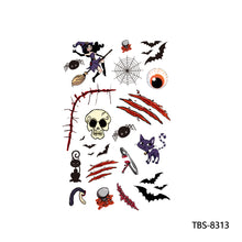 Load image into Gallery viewer, Creative Flower Arm Tattoo Stickers Sketch Flower Skull Tattoo Stickers Men Lion Wild Wolf Tiger Full Skull Totem Tattoo Stickers
