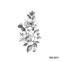 Load image into Gallery viewer, Creative Flower Arm Tattoo Stickers Sketch Flower Skull Tattoo Stickers Men Lion Wild Wolf Tiger Full Skull Totem Tattoo Stickers
