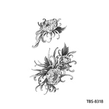 Load image into Gallery viewer, Creative Flower Arm Tattoo Stickers Sketch Flower Skull Tattoo Stickers Men Lion Wild Wolf Tiger Full Skull Totem Tattoo Stickers
