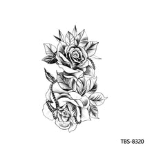 Load image into Gallery viewer, Creative Flower Arm Tattoo Stickers Sketch Flower Skull Tattoo Stickers Men Lion Wild Wolf Tiger Full Skull Totem Tattoo Stickers
