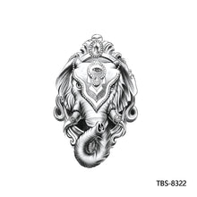 Load image into Gallery viewer, Creative Flower Arm Tattoo Stickers Sketch Flower Skull Tattoo Stickers Men Lion Wild Wolf Tiger Full Skull Totem Tattoo Stickers

