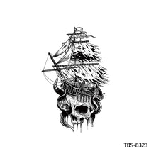 Load image into Gallery viewer, Creative Flower Arm Tattoo Stickers Sketch Flower Skull Tattoo Stickers Men Lion Wild Wolf Tiger Full Skull Totem Tattoo Stickers
